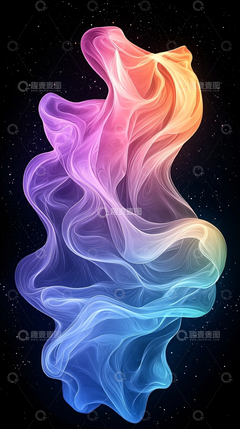 高清大图下载【趣麦麦图】彩色烟雾抽象背景