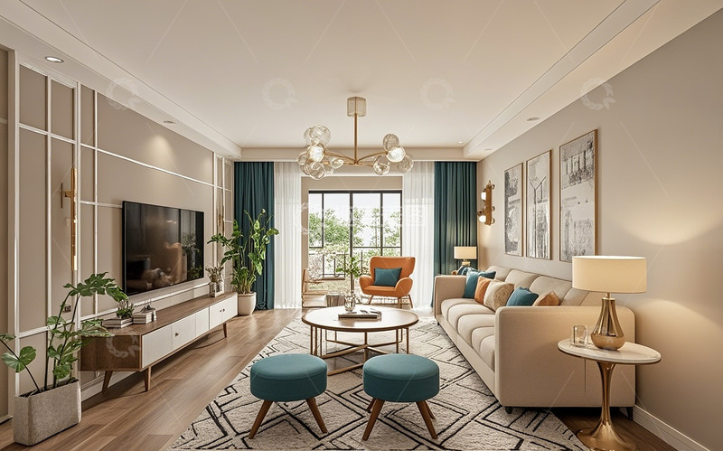 高清大图下载【趣麦麦图】现代客厅124