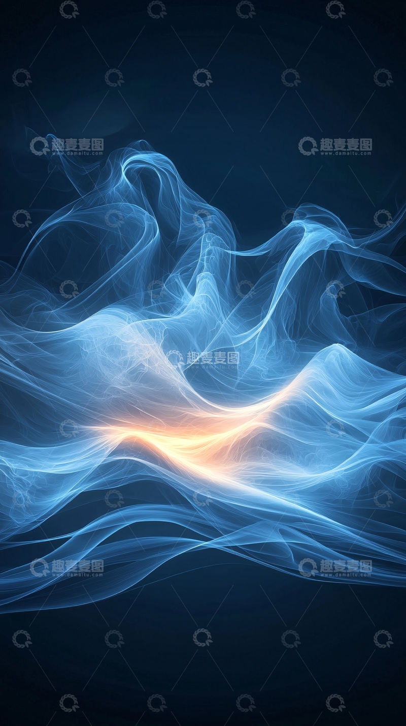 高清大图下载【趣麦麦图】蓝色烟雾效果