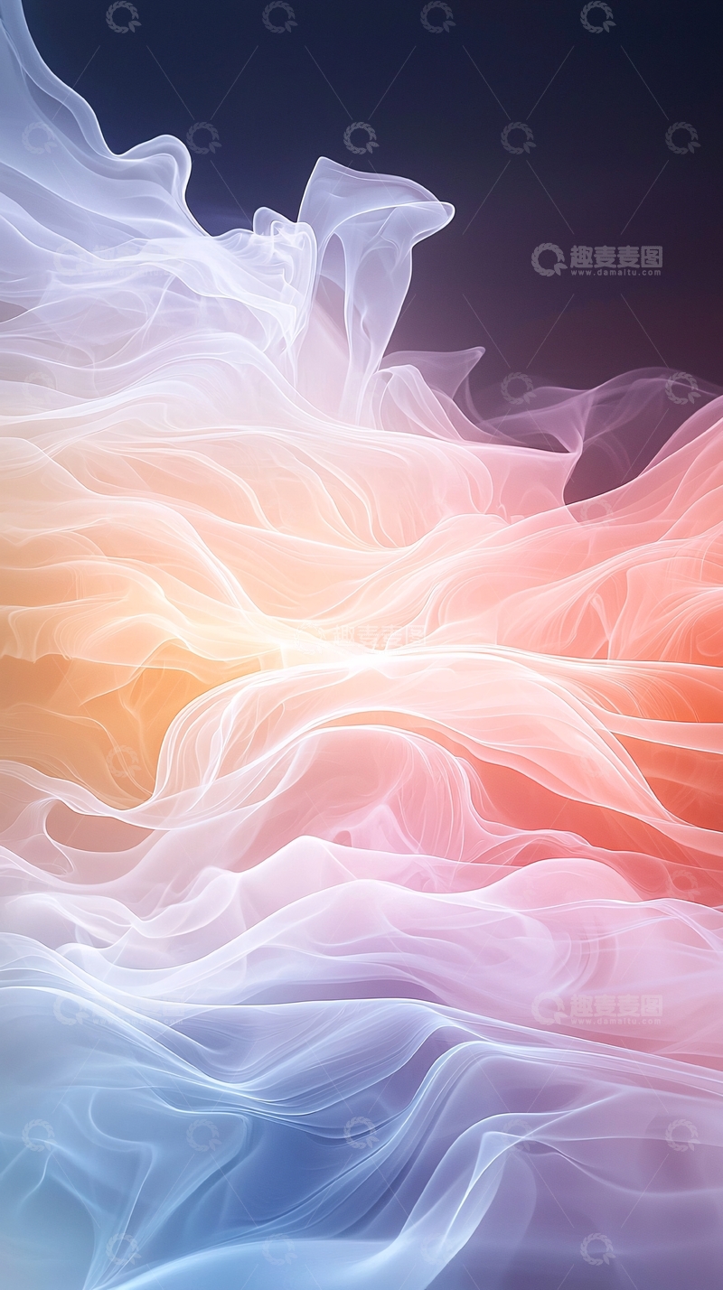 高清大图下载【趣麦麦图】抽象水彩烟雾背景