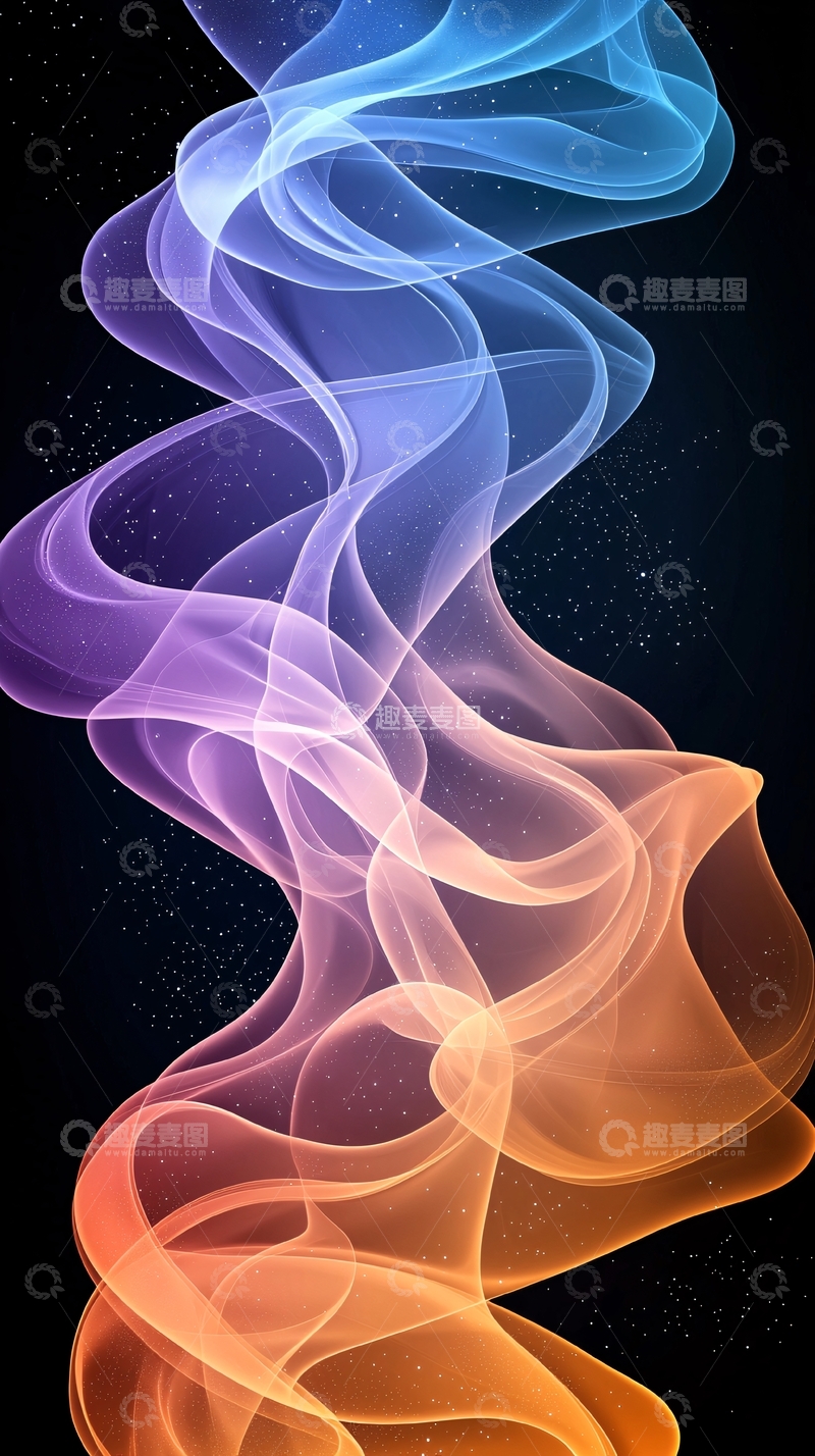 高清大图下载【趣麦麦图】彩色烟雾抽象背景