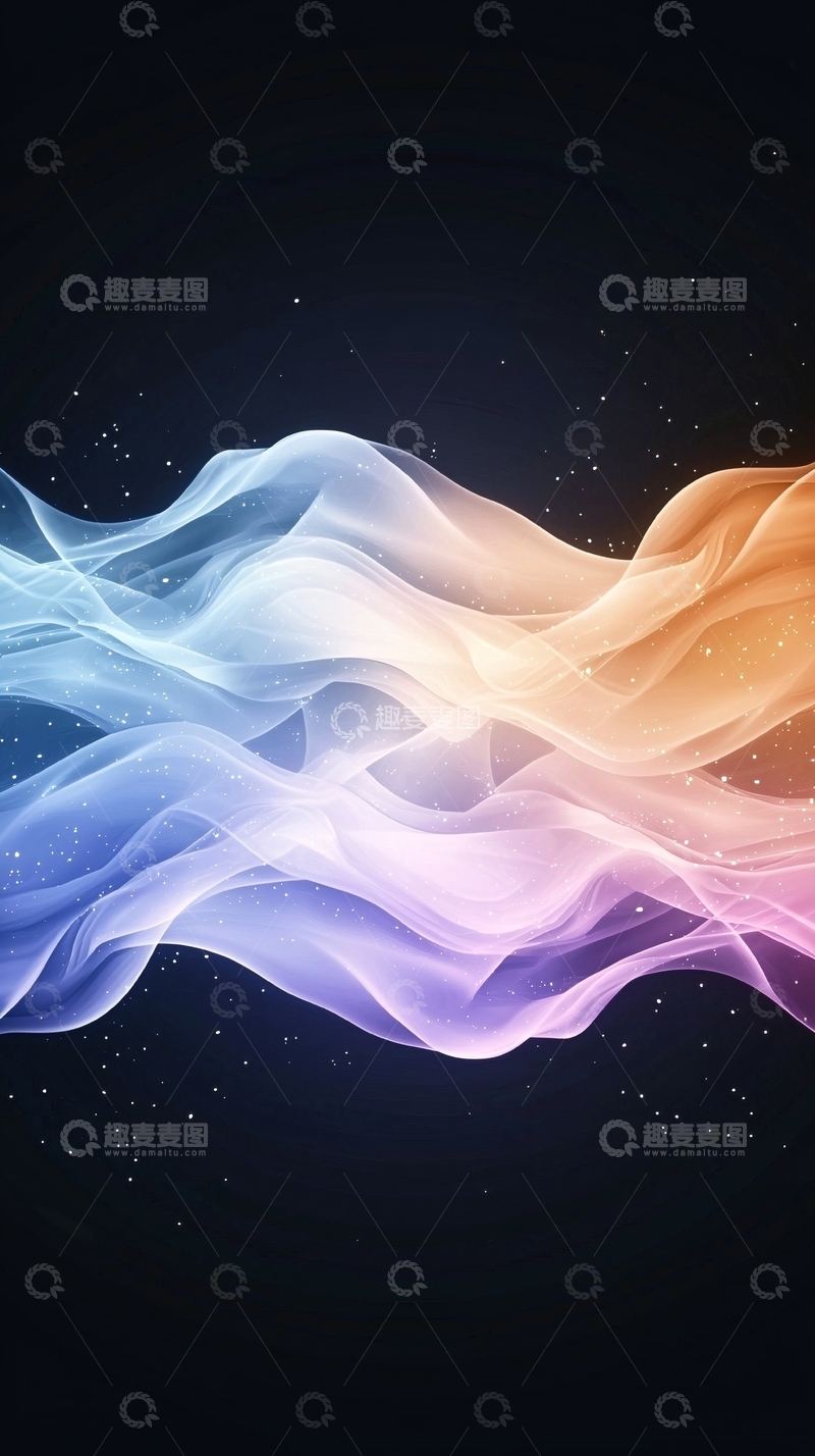 高清大图下载【趣麦麦图】彩色光线交织流动