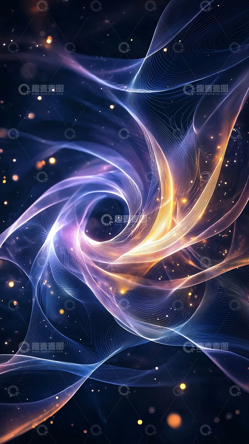 高清大图下载【趣麦麦图】抽象星云光晕背景