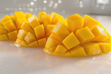 切块的新鲜芒果