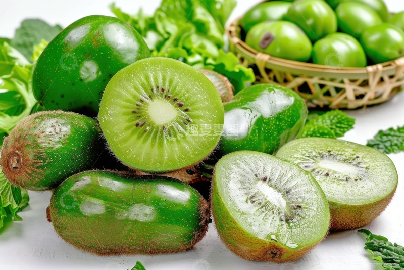 高清大图下载【趣麦麦图】新鲜的一堆猕猴桃