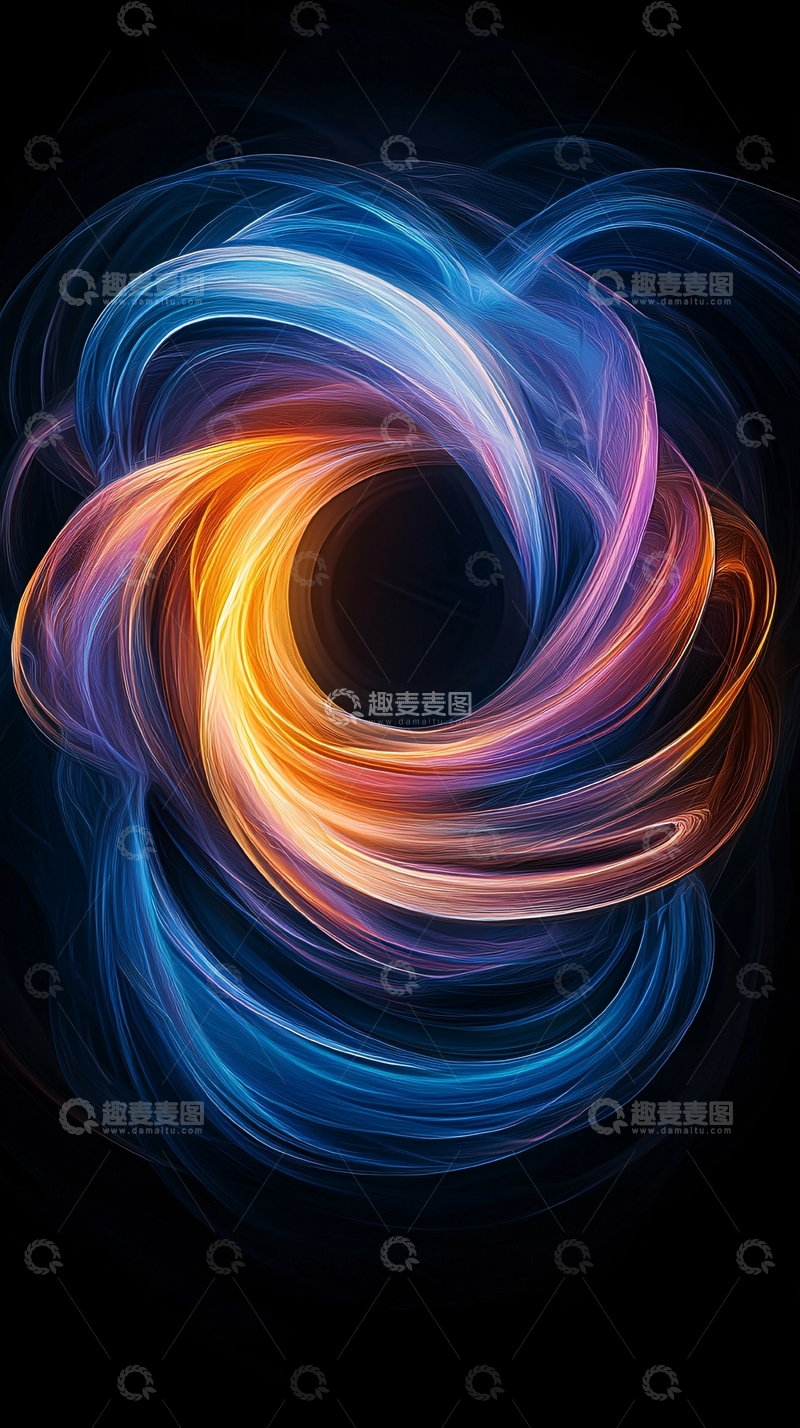 高清大图下载【趣麦麦图】抽象漩涡光效