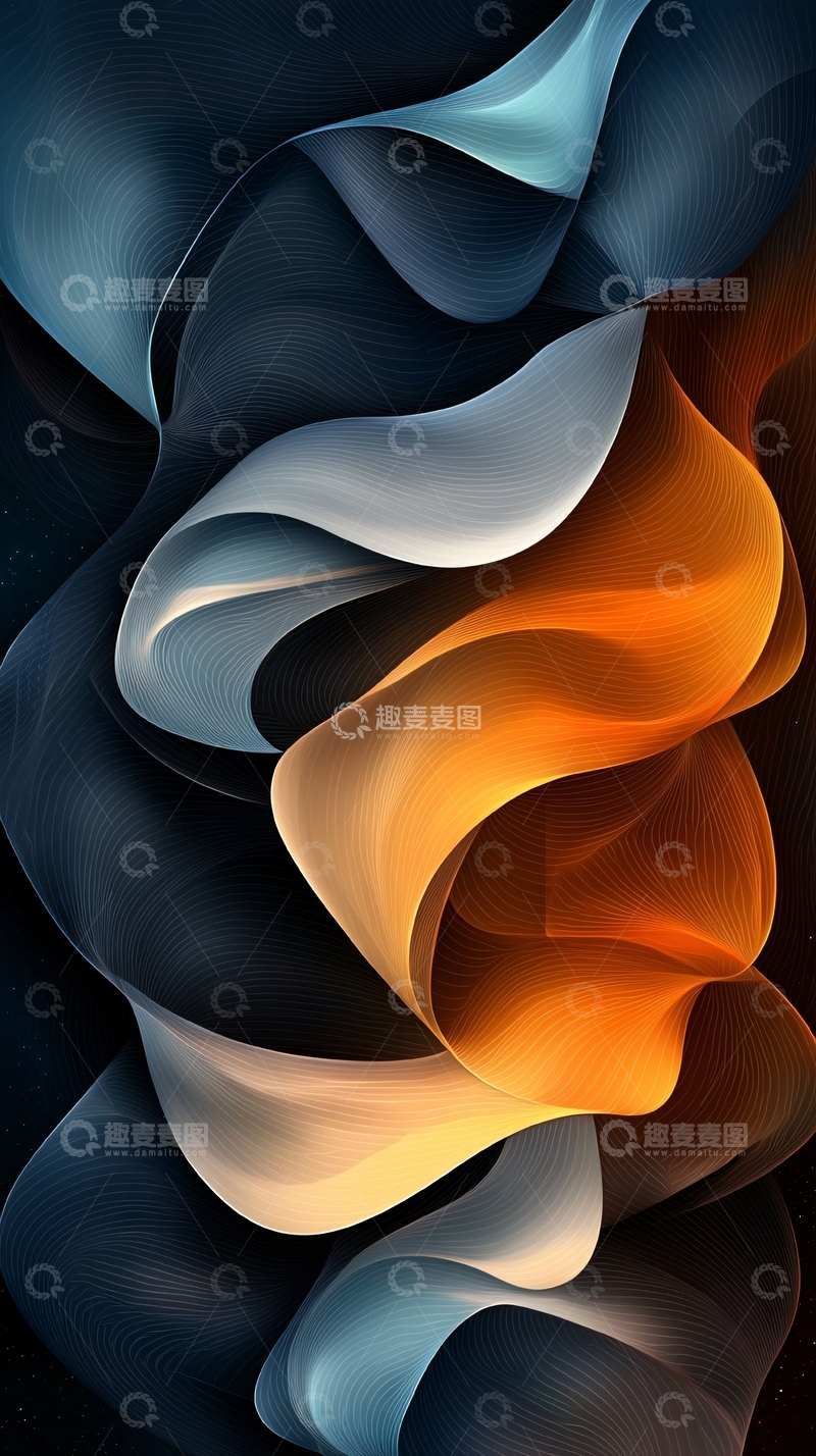高清大图下载【趣麦麦图】抽象流动渐变背景