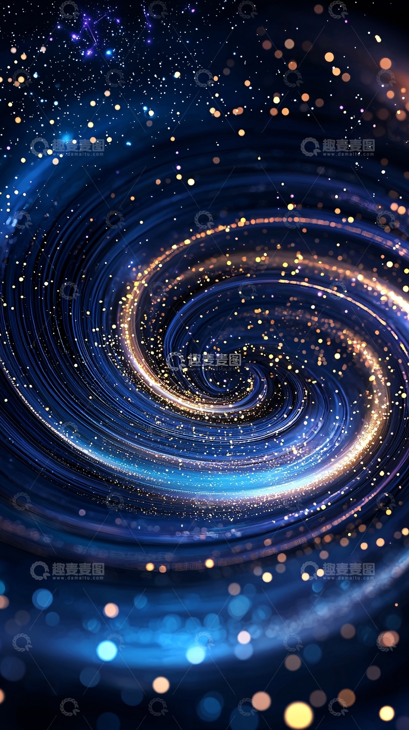 高清大图下载【趣麦麦图】星空漩涡光点