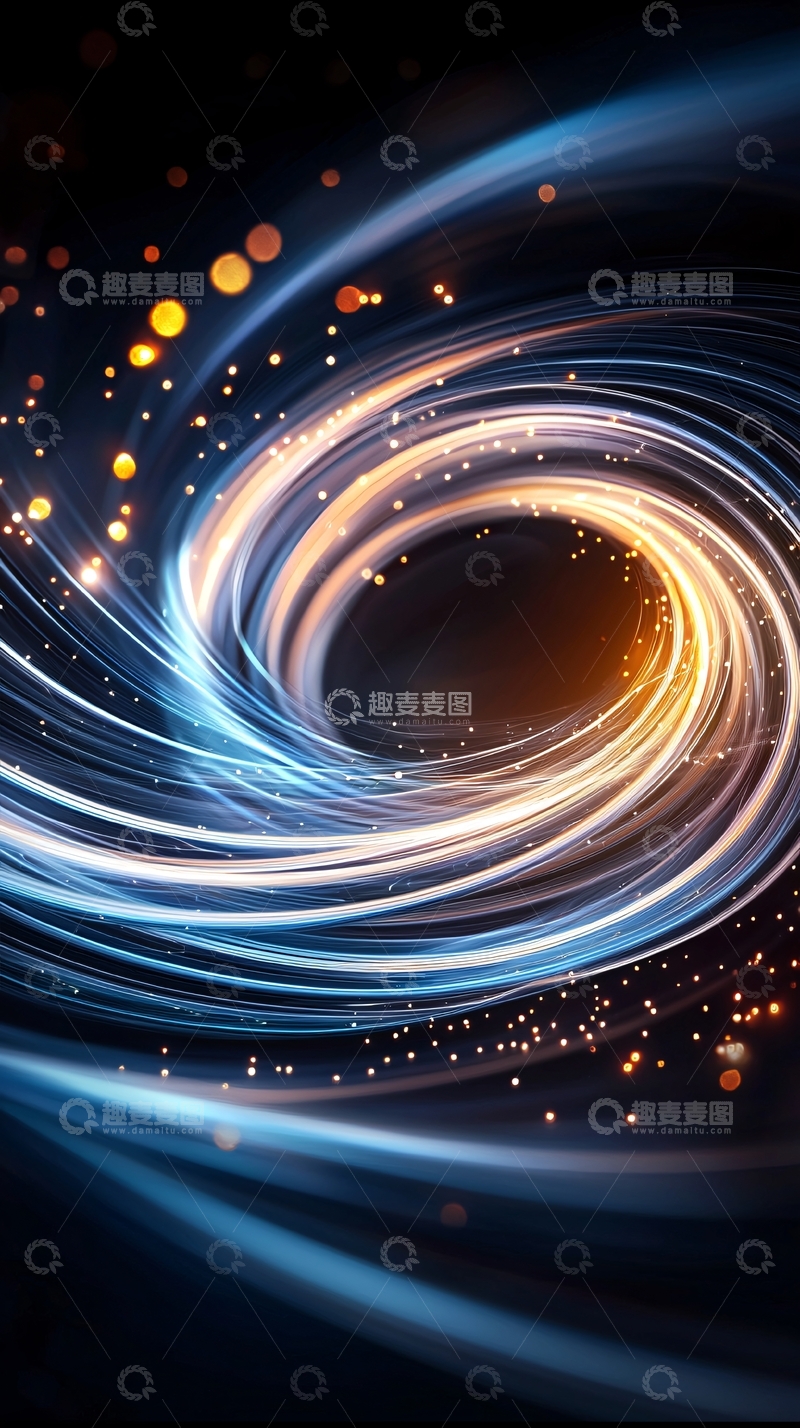 高清大图下载【趣麦麦图】绚丽的光线漩涡背景