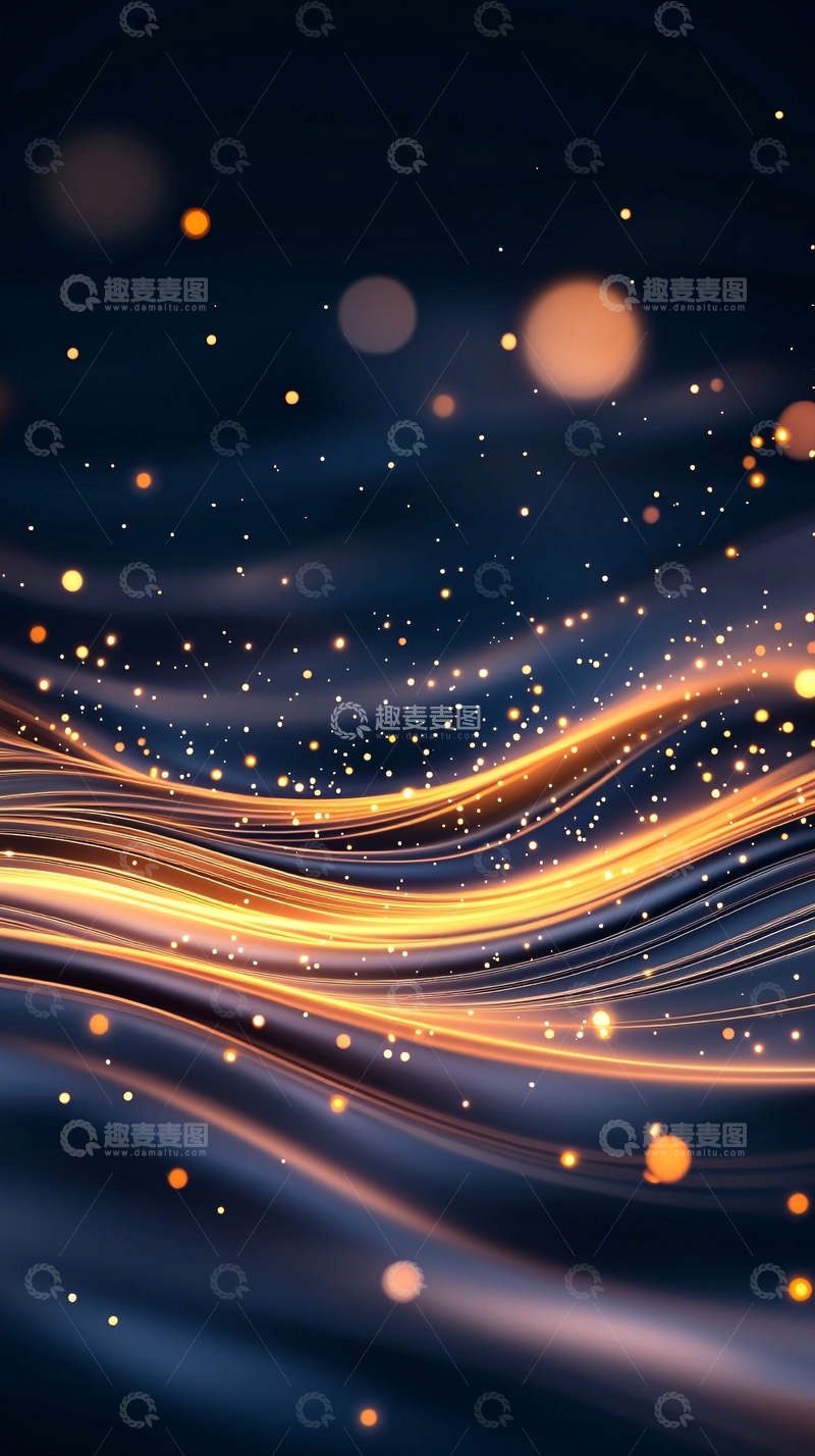 高清大图下载【趣麦麦图】金色光线流动