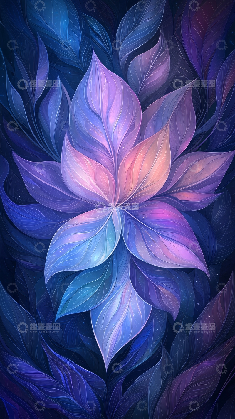 梦幻紫蓝色花瓣