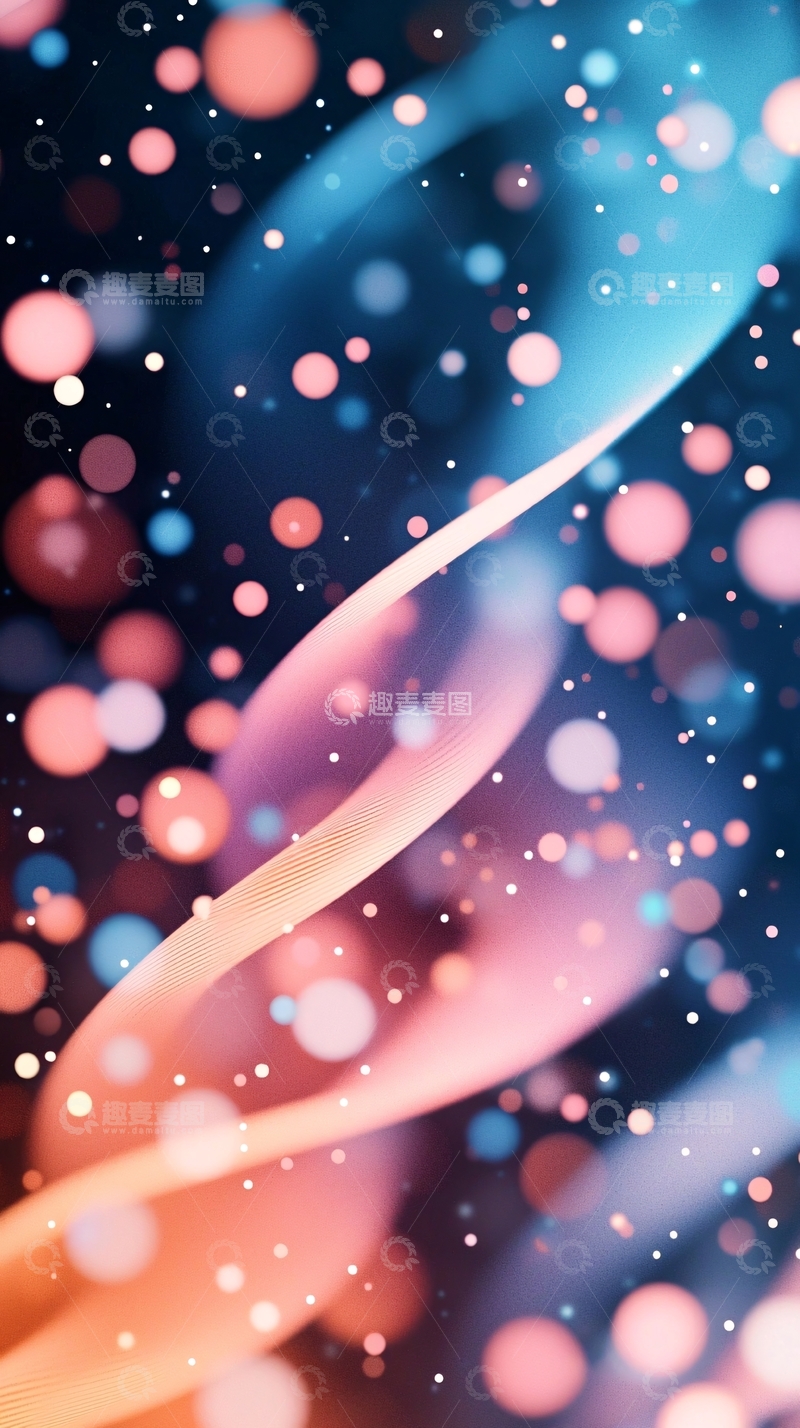 高清大图下载【趣麦麦图】抽象光斑流动背景