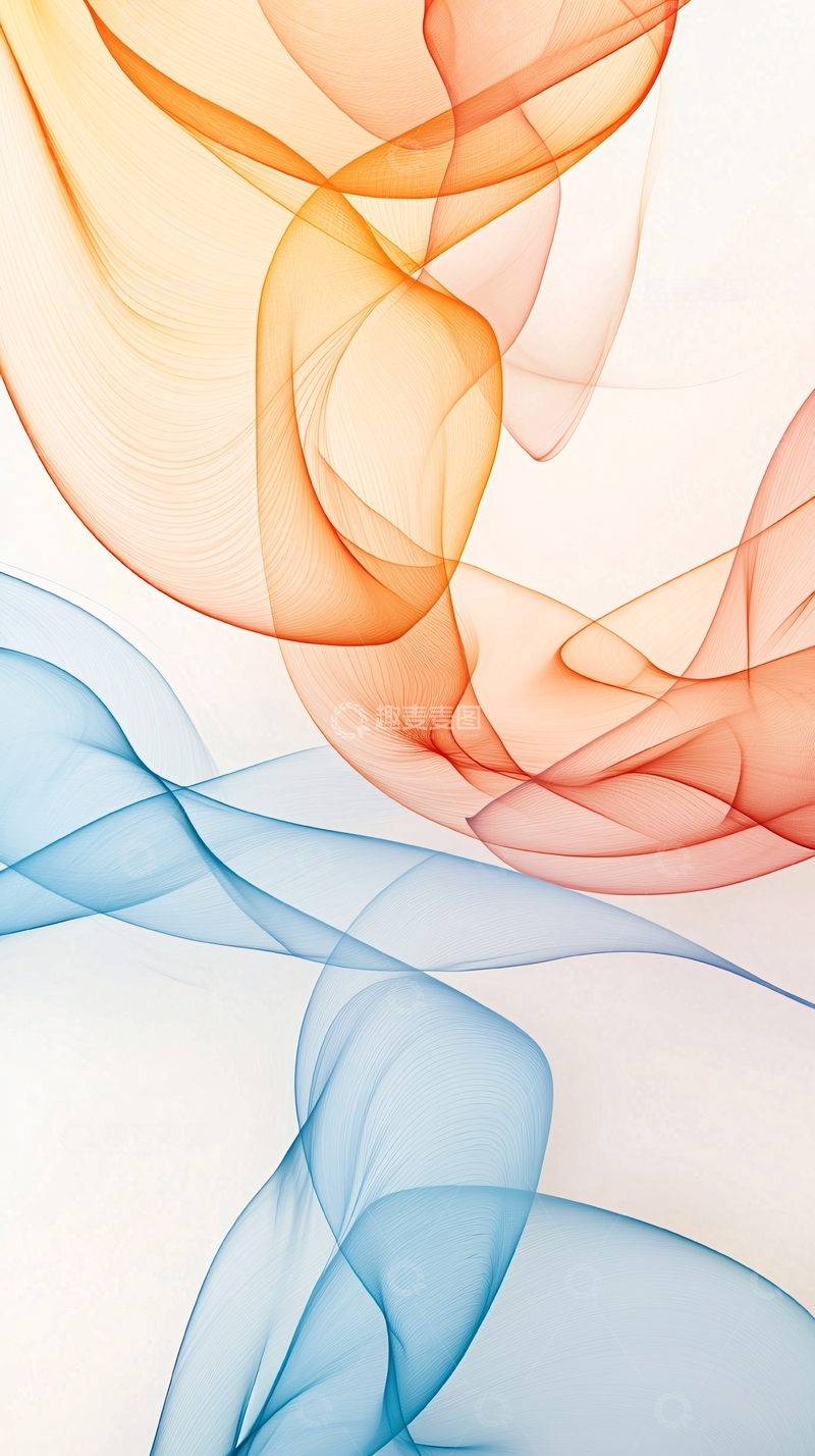 高清大图下载【趣麦麦图】抽象彩色流动曲线