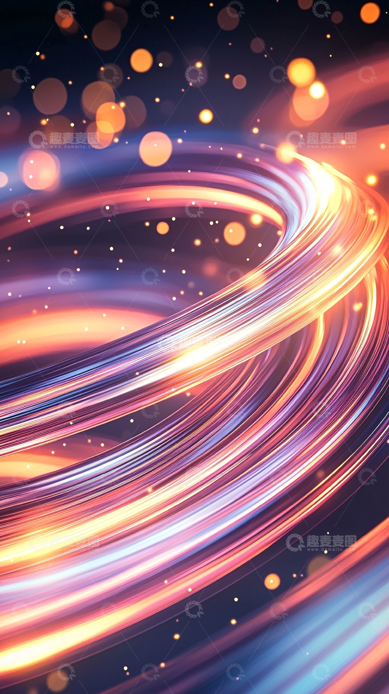 高清大图下载【趣麦麦图】抽象光线轨迹