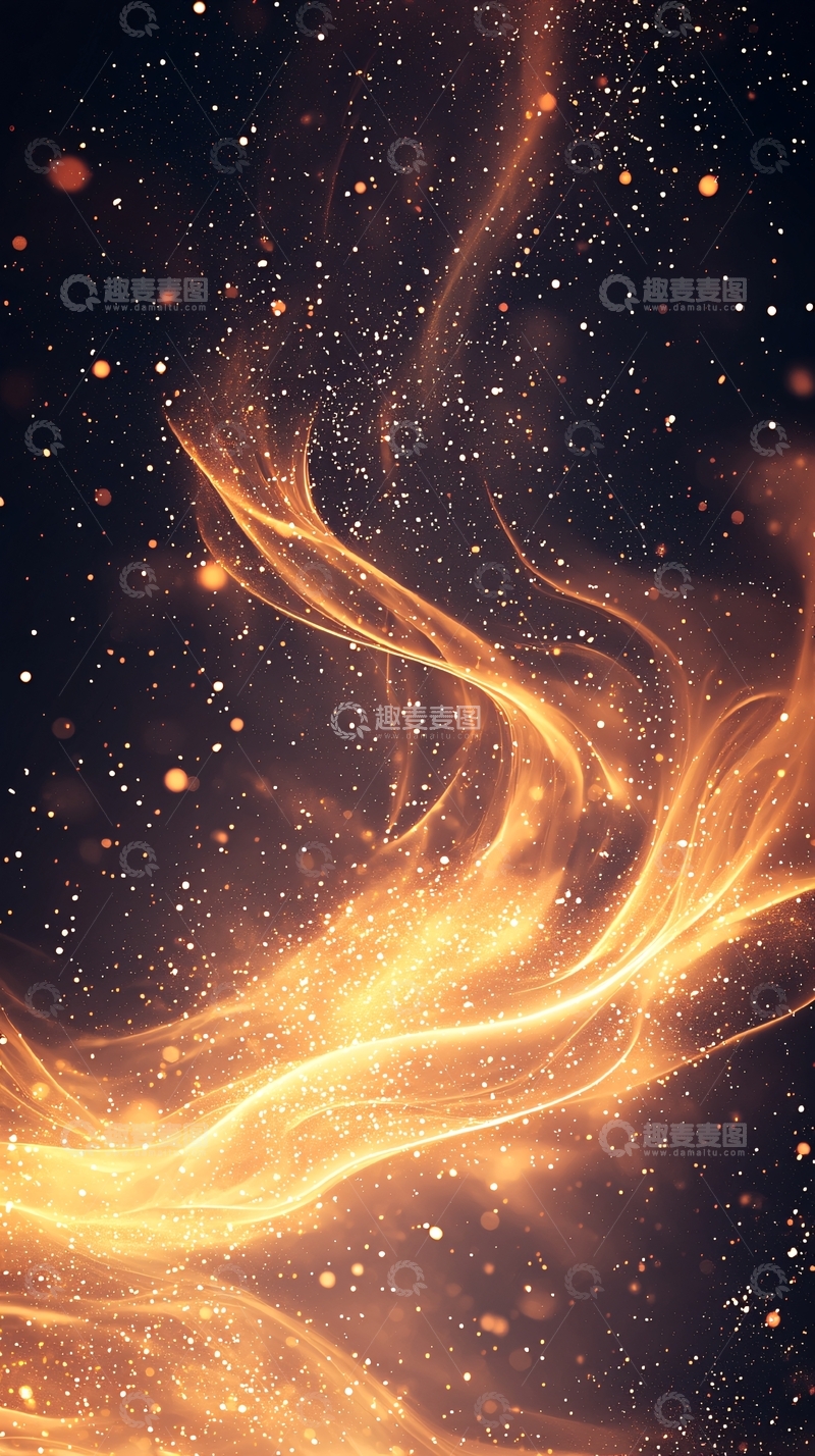 高清大图下载【趣麦麦图】金色光芒在深色背景