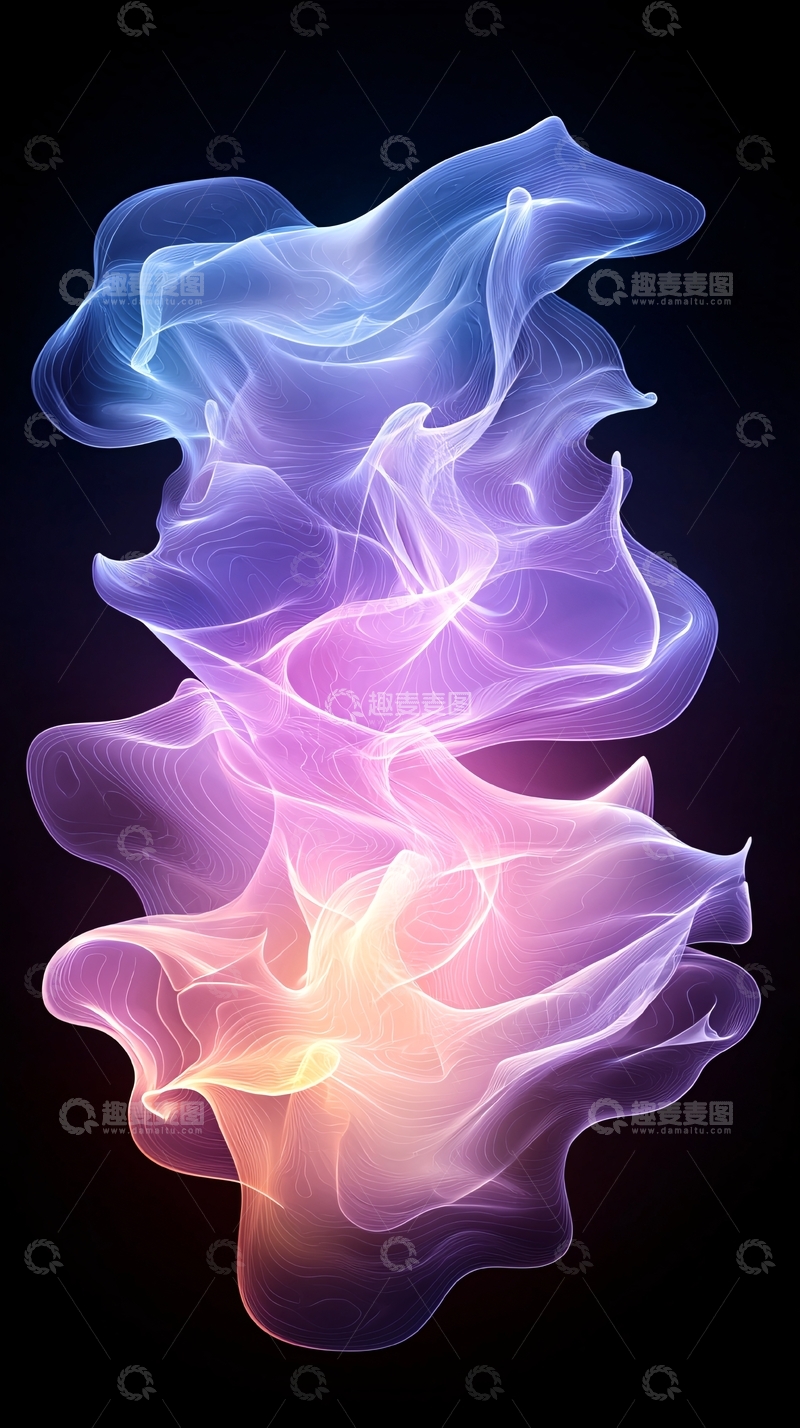 高清大图下载【趣麦麦图】抽象彩色烟雾效果