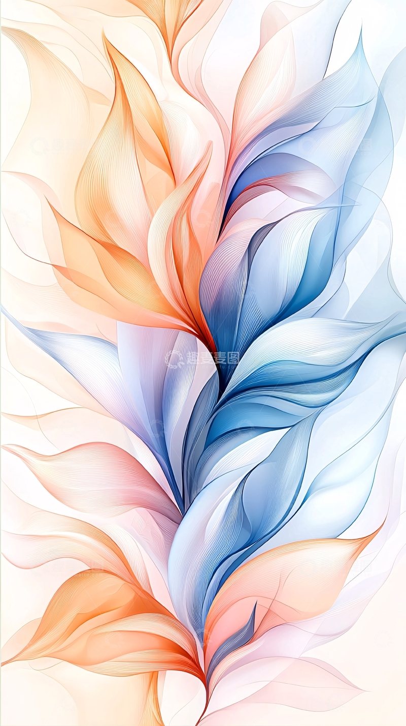 高清大图下载【趣麦麦图】抽象花卉图案