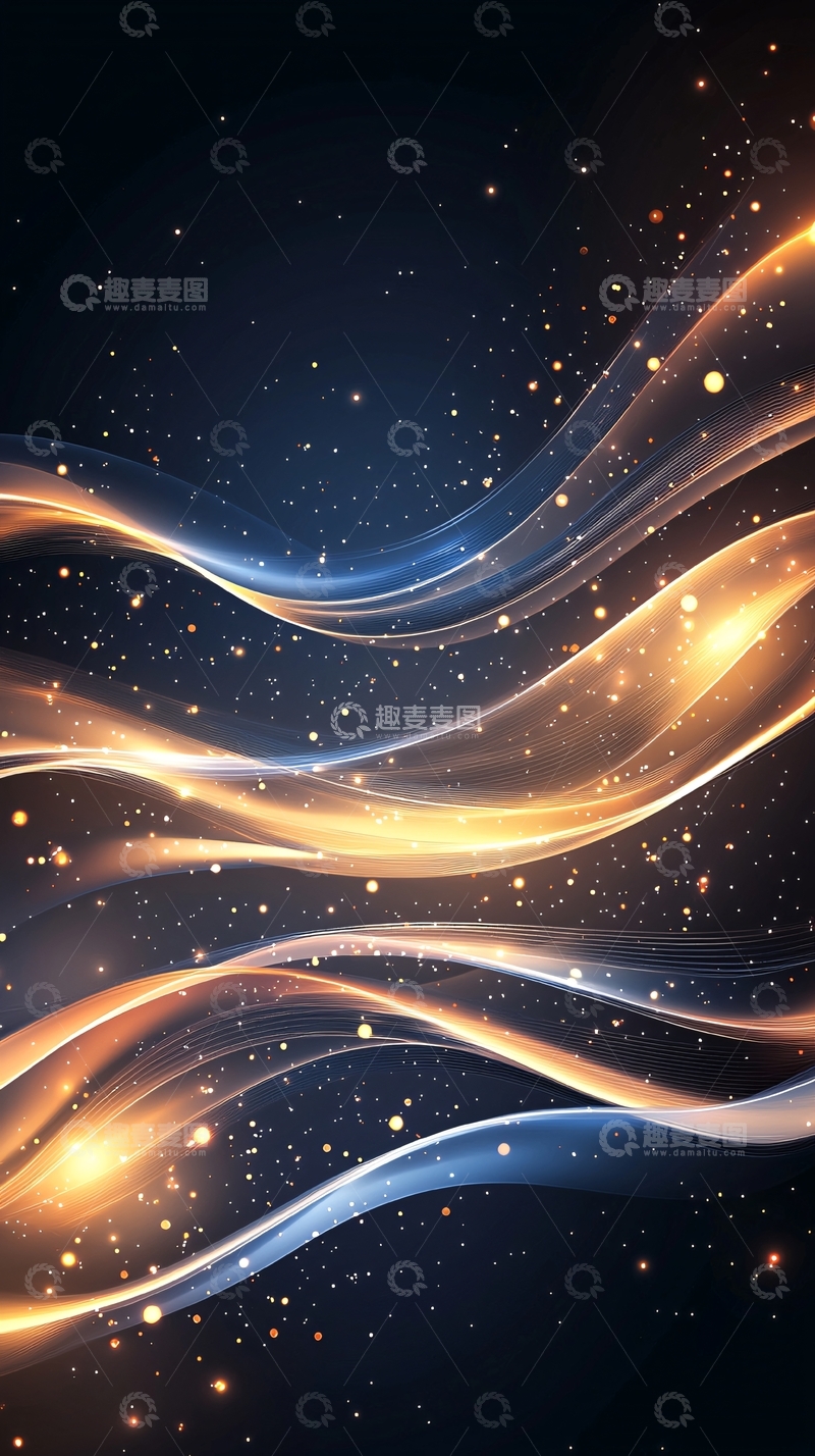 高清大图下载【趣麦麦图】金色光线流淌