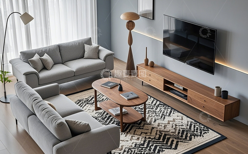 高清大图下载【趣麦麦图】现代客厅59