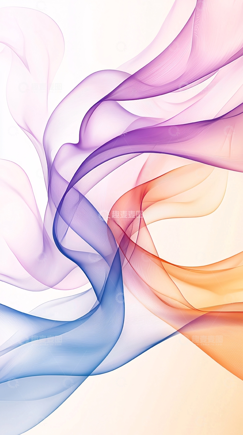 高清大图下载【趣麦麦图】彩色丝绸流动的抽象背景