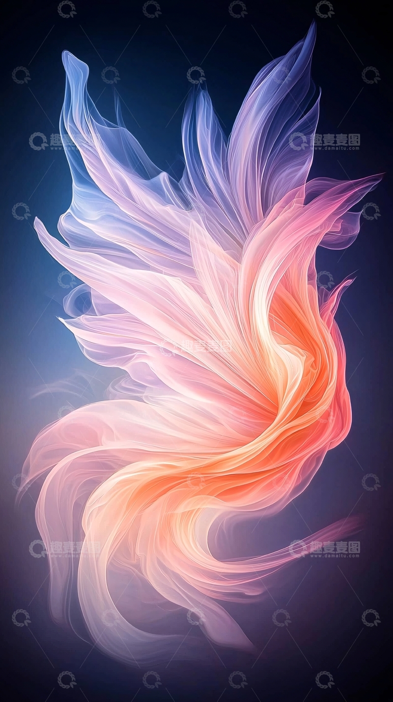 高清大图下载【趣麦麦图】光影交织的梦幻丝绸