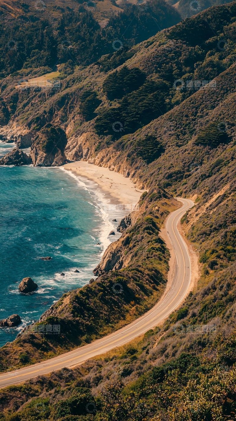高清大图下载【趣麦麦图】海岸公路风景