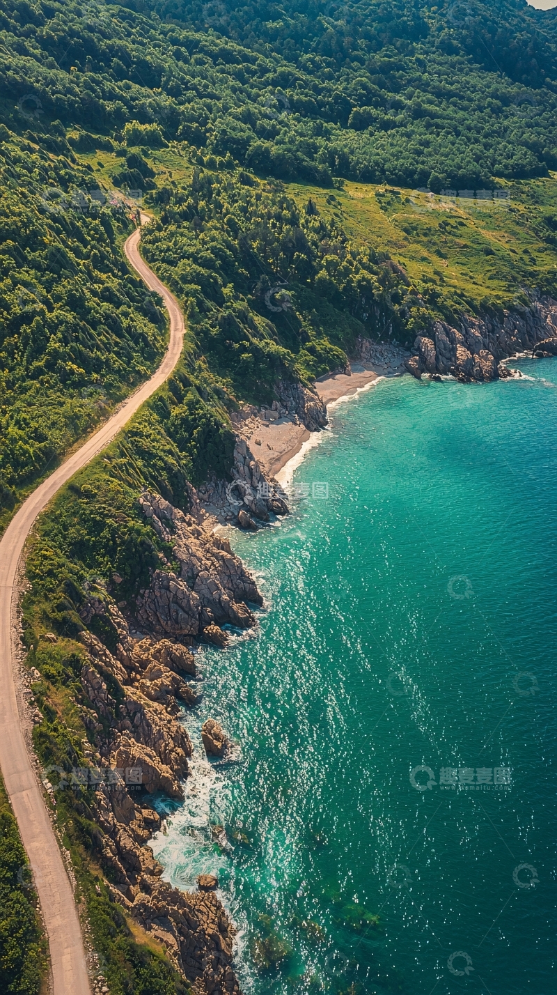 高清大图下载【趣麦麦图】蜿蜒海岸公路风景