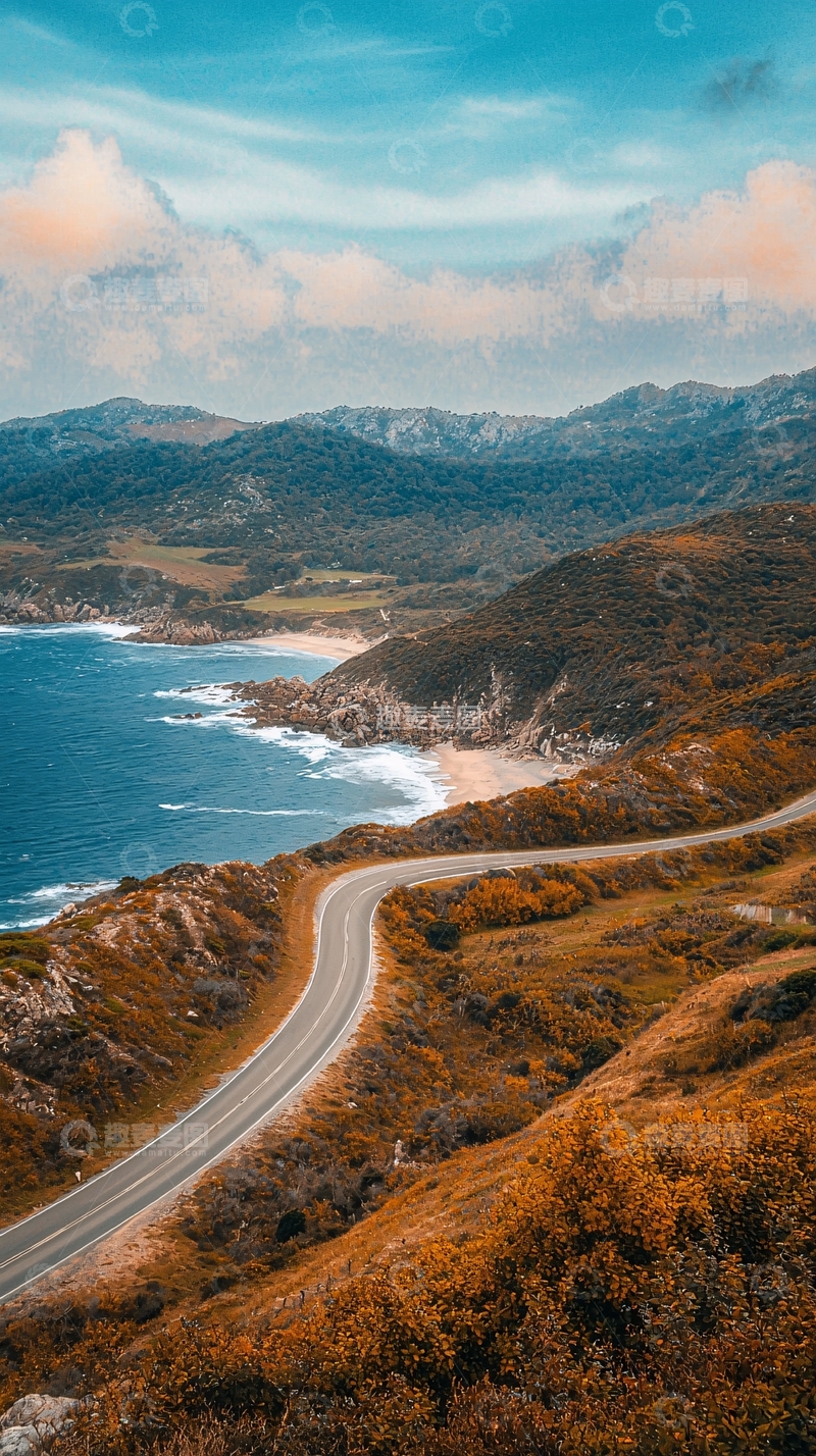 高清大图下载【趣麦麦图】海岸公路的壮丽景色