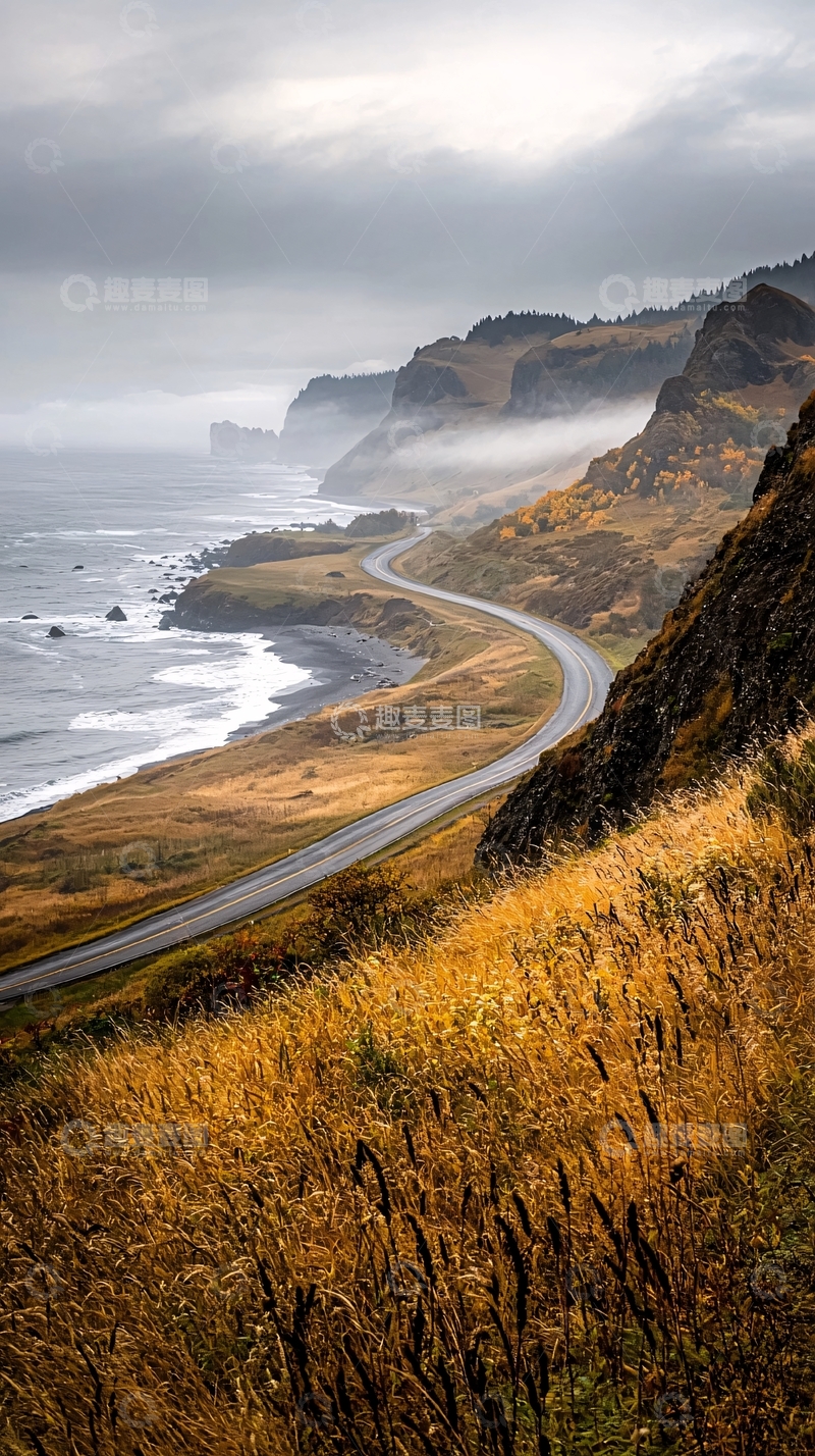 高清大图下载【趣麦麦图】海岸公路蜿蜒