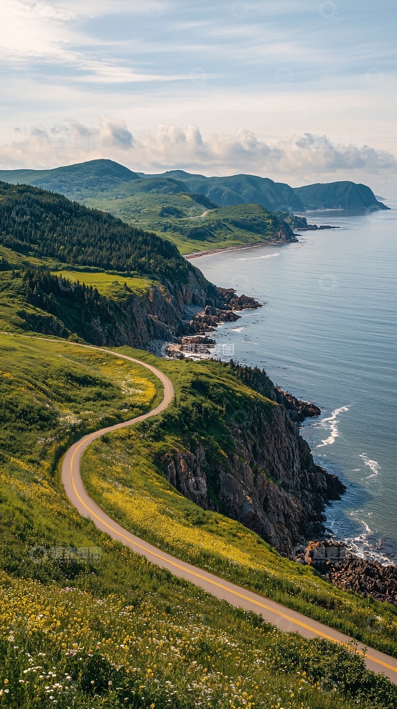 高清大图下载【趣麦麦图】蜿蜒海岸公路风景