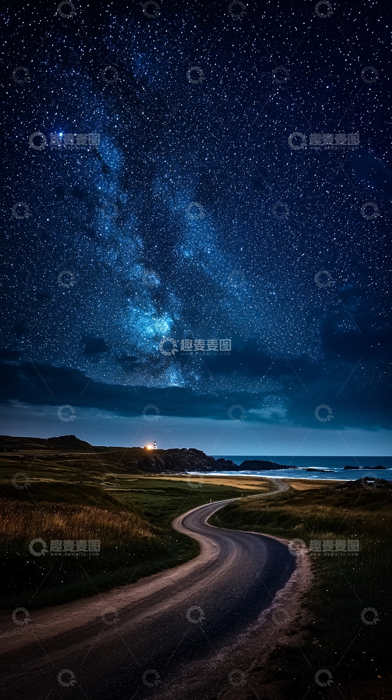 高清大图下载【趣麦麦图】通往星空的道路