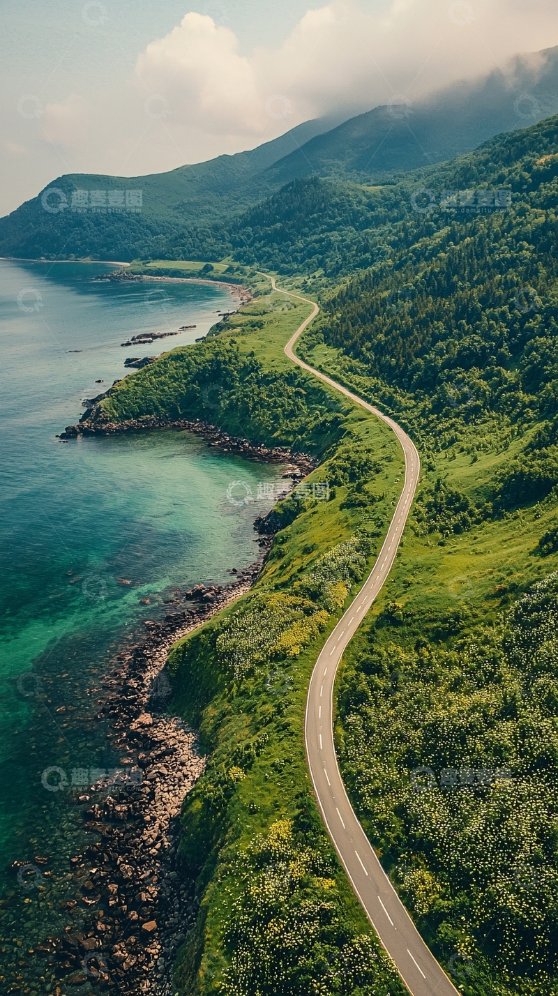 高清大图下载【趣麦麦图】蜿蜒海岸公路