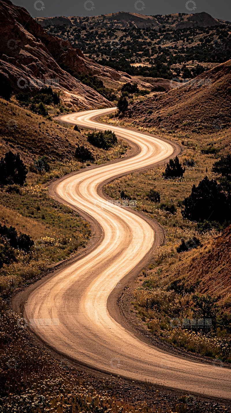 高清大图下载【趣麦麦图】蜿蜒山路高清图片