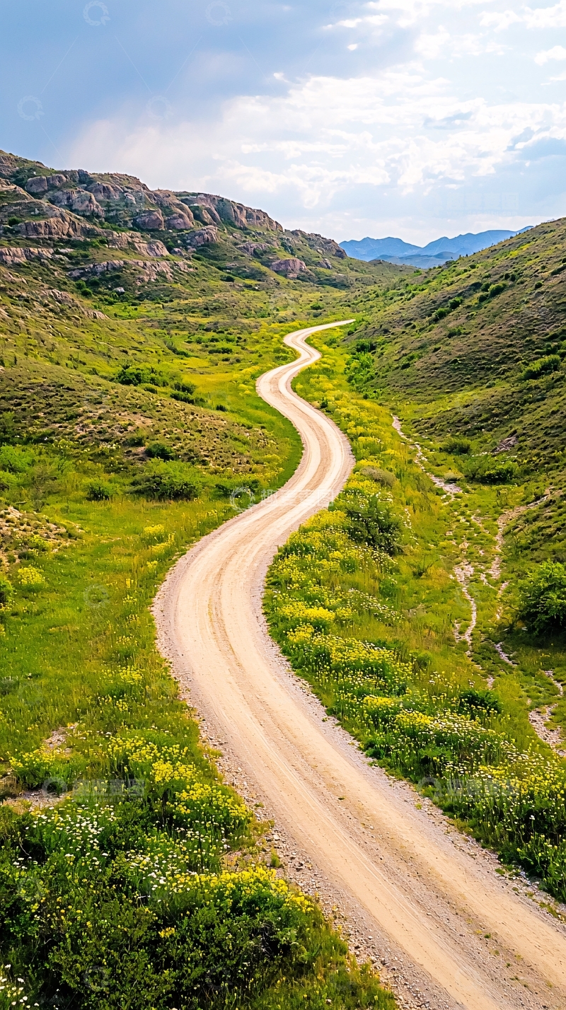 高清大图下载【趣麦麦图】蜿蜒山路风景