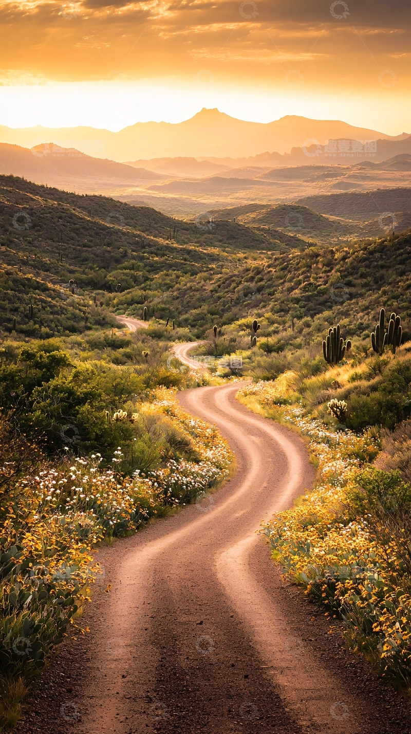 高清大图下载【趣麦麦图】蜿蜒山路高清图片
