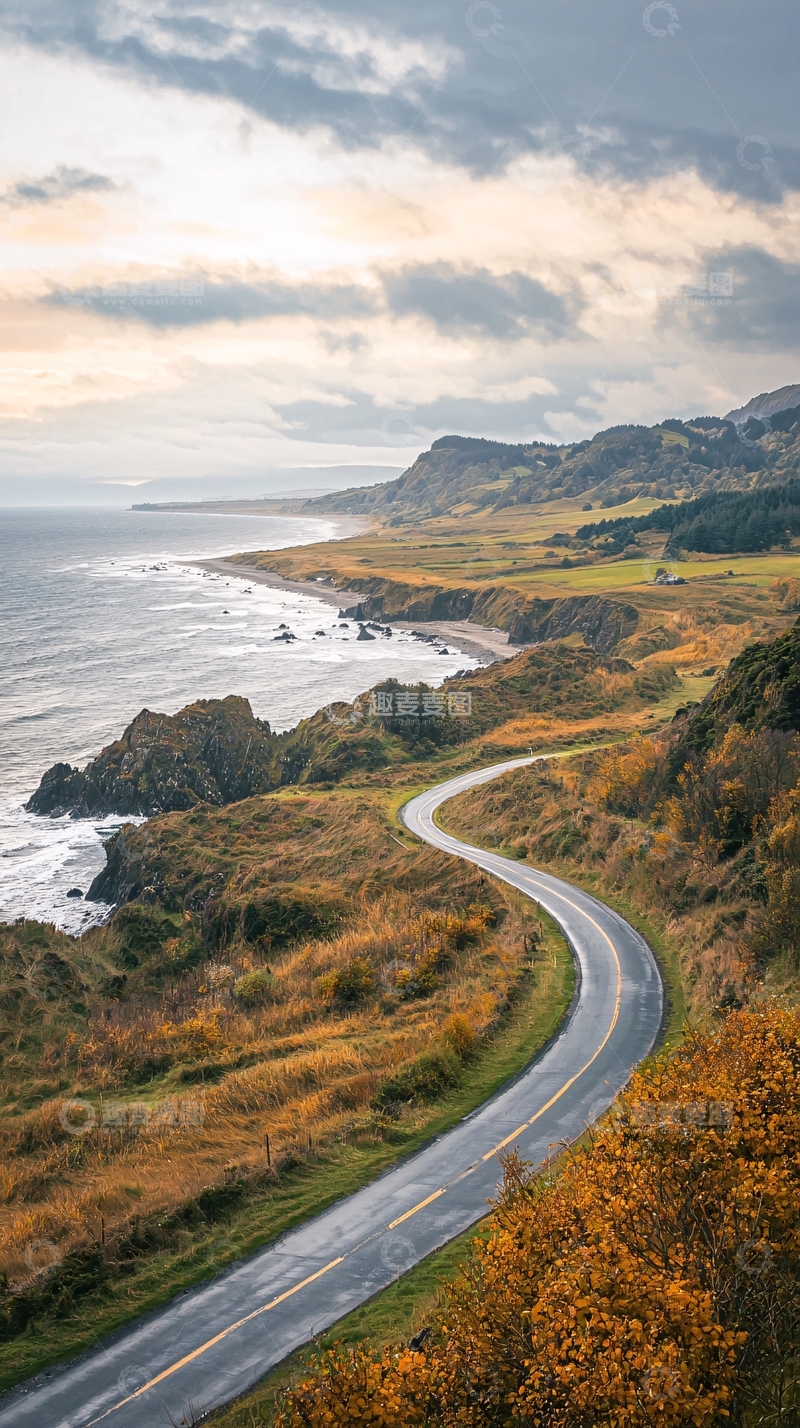 高清大图下载【趣麦麦图】蜿蜒海岸公路