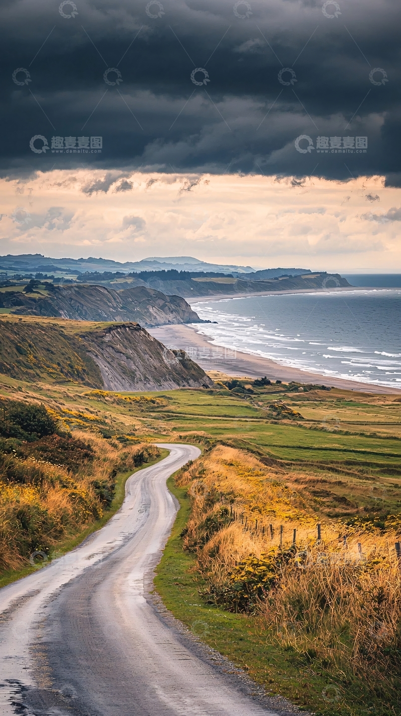 高清大图下载【趣麦麦图】蜿蜒海岸线公路