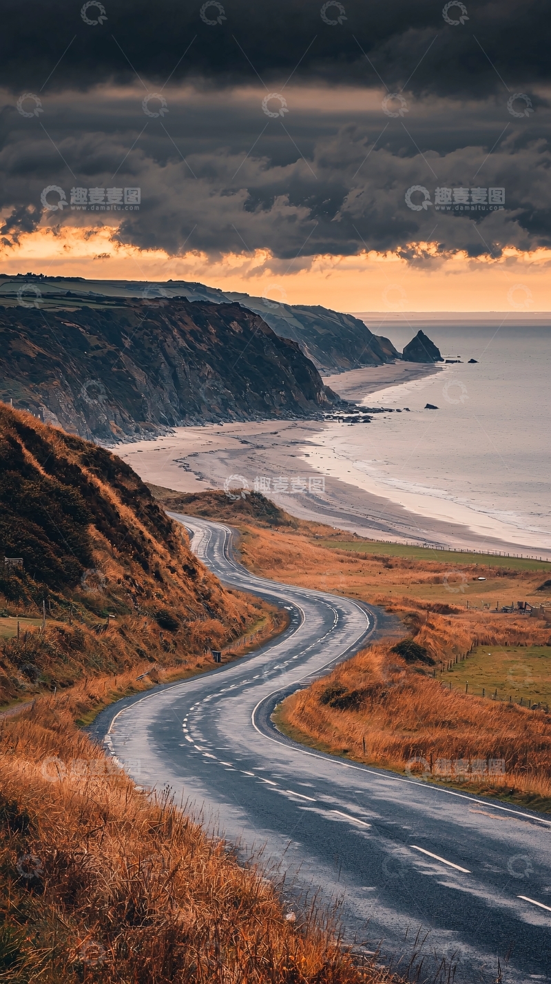 高清大图下载【趣麦麦图】蜿蜒的海岸公路