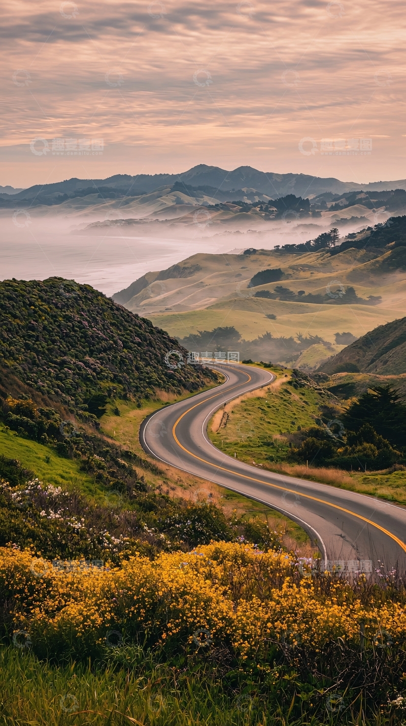 高清大图下载【趣麦麦图】蜿蜒山路风景
