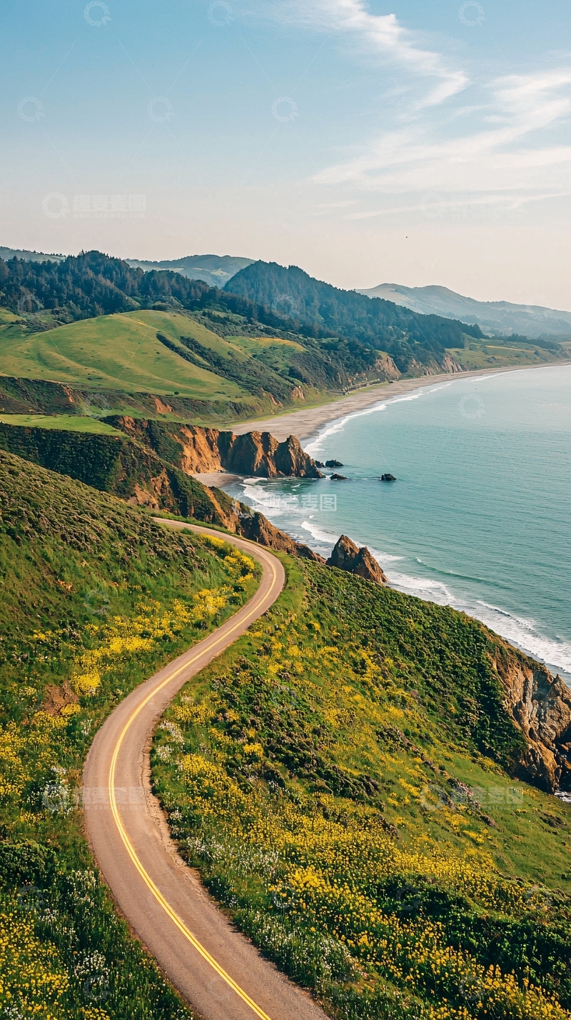 高清大图下载【趣麦麦图】蜿蜒海岸公路