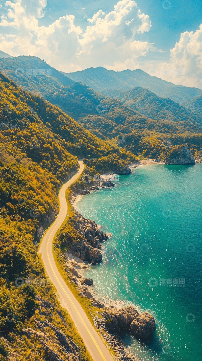 高清大图下载【趣麦麦图】蜿蜒海岸公路