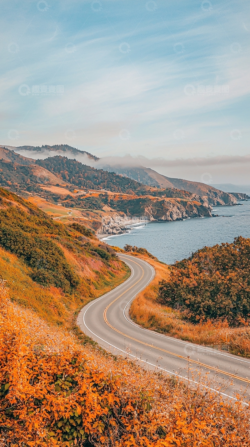 高清大图下载【趣麦麦图】蜿蜒的海岸公路