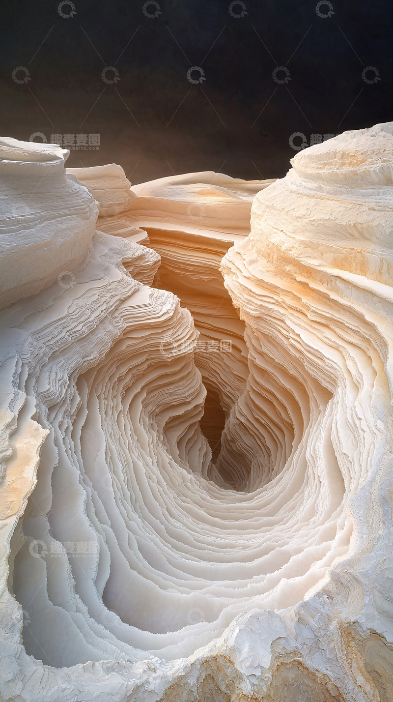 高清大图下载【趣麦麦图】层层叠叠的白色岩石景观