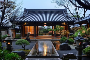 瓦房凉亭建筑摄影