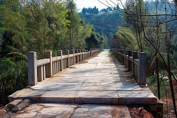 户外的石桥建筑