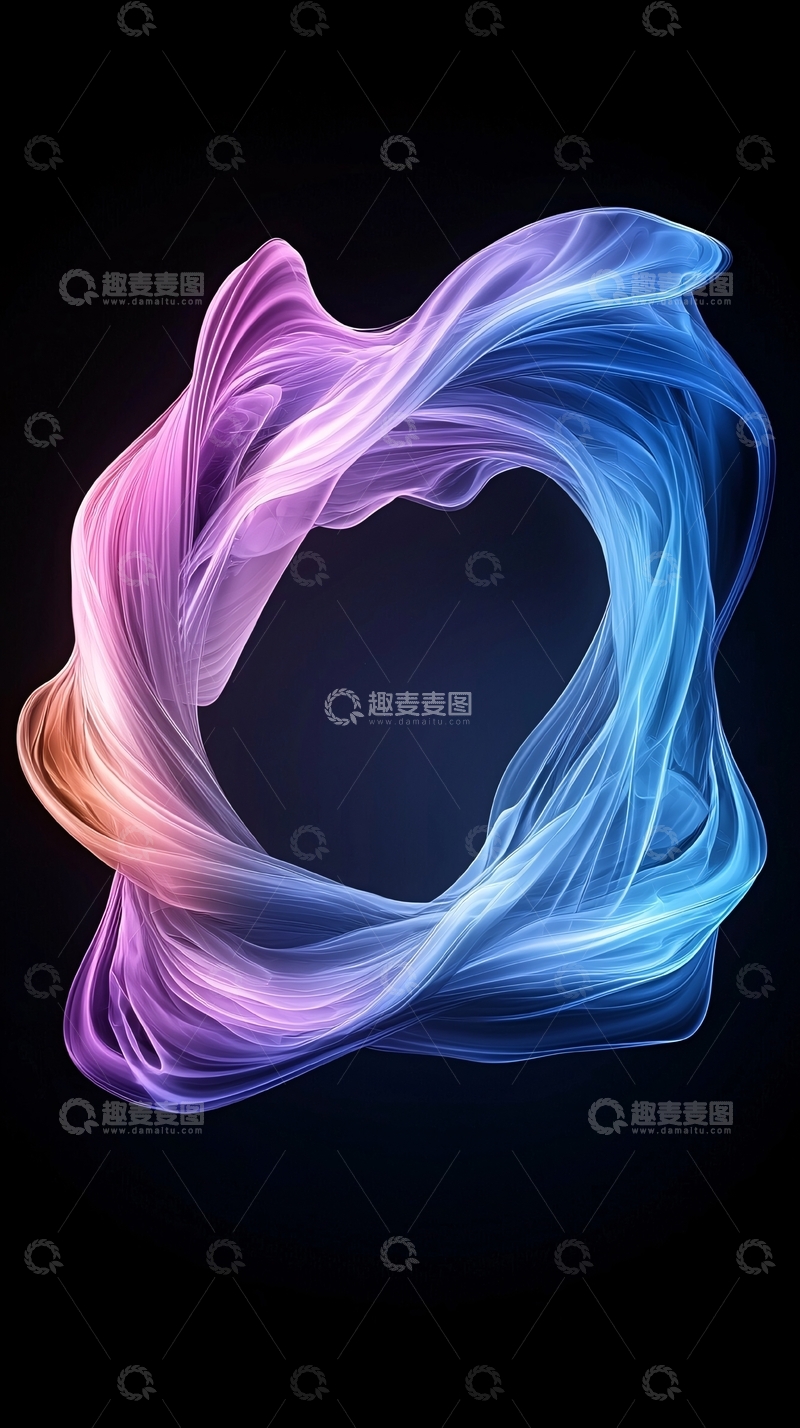 高清大图下载【趣麦麦图】彩色烟雾环绕的抽象