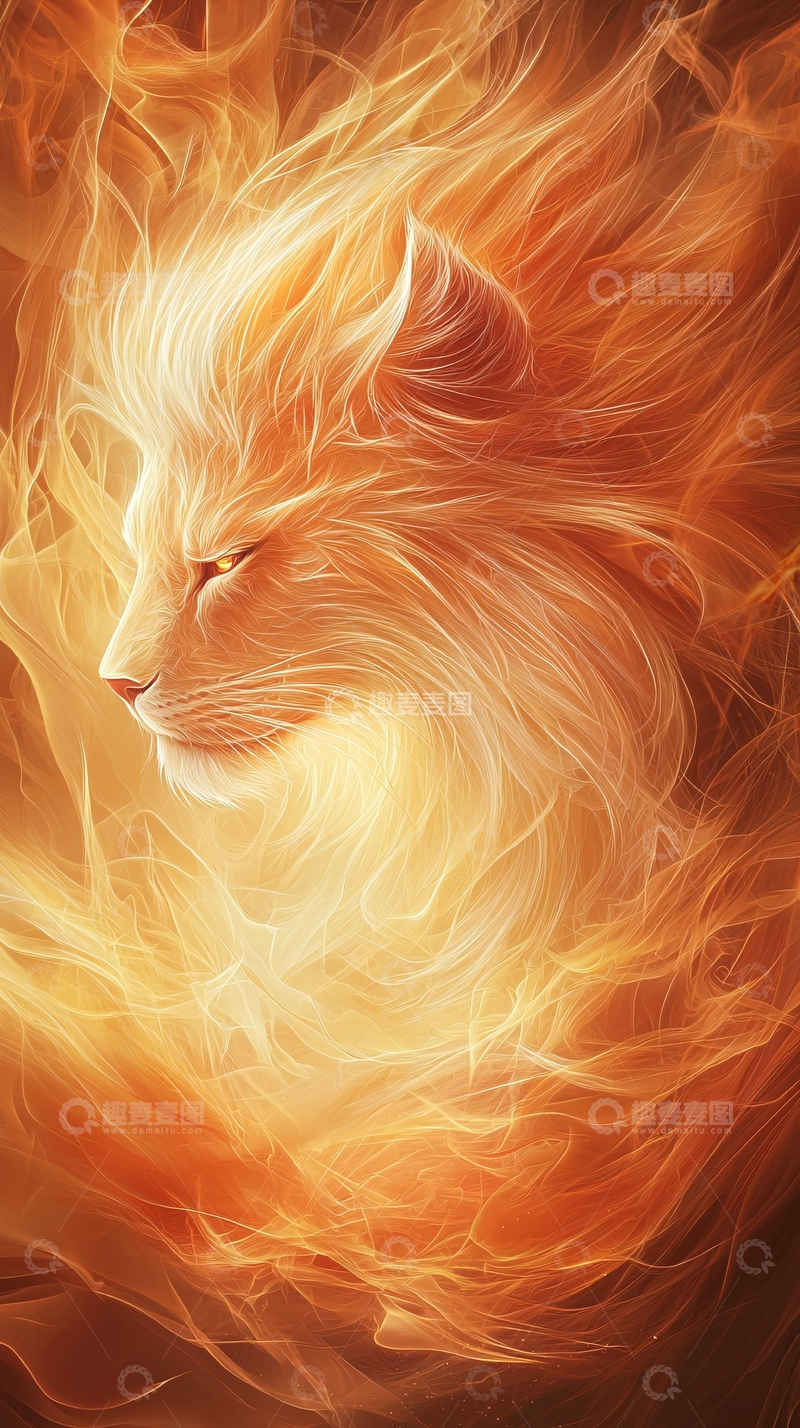 高清大图下载【趣麦麦图】火焰狮子头像