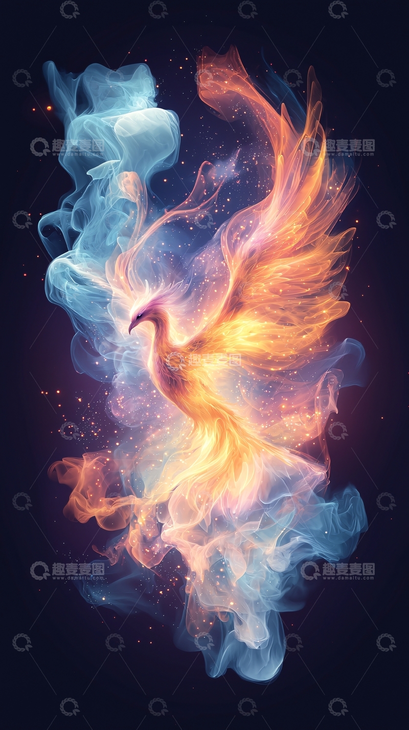 高清大图下载【趣麦麦图】火焰凤凰高清图片