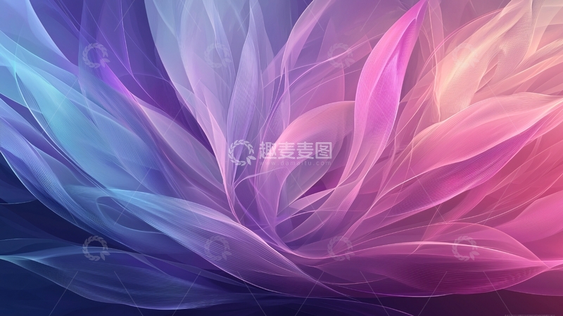 高清大图下载【趣麦麦图】梦幻般的柔美渐变花瓣