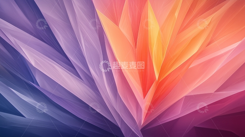 高清大图下载【趣麦麦图】色彩渐变抽象花朵